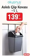 OKYANUS HOME ASKILI ÇÖP KOVASI 5 L